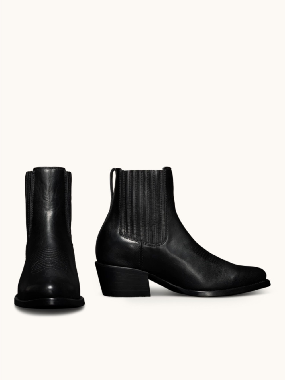 Tecovas Taylor booties in midnight cowhide